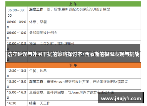 防守延误与外围干扰的策略探讨本·西蒙斯的极限表现与挑战