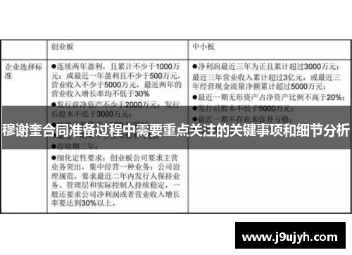 穆谢奎合同准备过程中需要重点关注的关键事项和细节分析